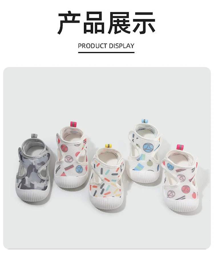 Baby-Lauflernschuhe Atmungsaktive Sommer-Netzschuhe mit Weicher Sohle für Jungen und Mädchen Baby-Sandalen Rutschfeste Bodenschuhe für Kinder – Detail 2