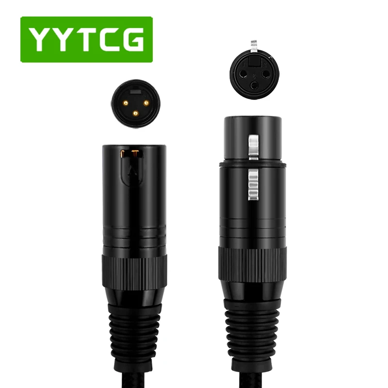 Premium Oxygen-Free Copper Braided Audio Cable with 3.5mm Stereo to Dual XLR Connectors