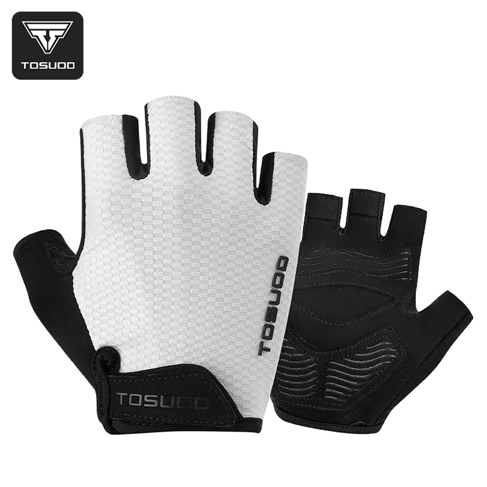 TOSUOD ST49ST-01 Half Finger Cycling Gloves Silicone Pad Adjustable