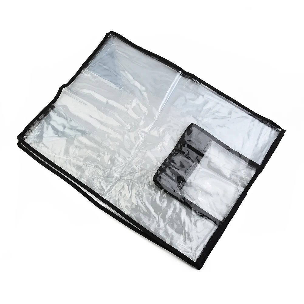 

Useful New Luggage Cover Protector Transparent+black Travel Waterproof 1pcs Baggage Cover Case Freeze-proofing