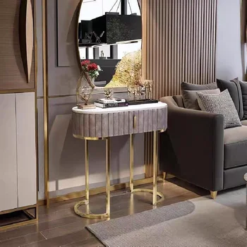 Consolle di lusso europea Design moderno Consolle premium alla moda con portico portaoggetti Mobili da corridoio Stoliki Do Salonu