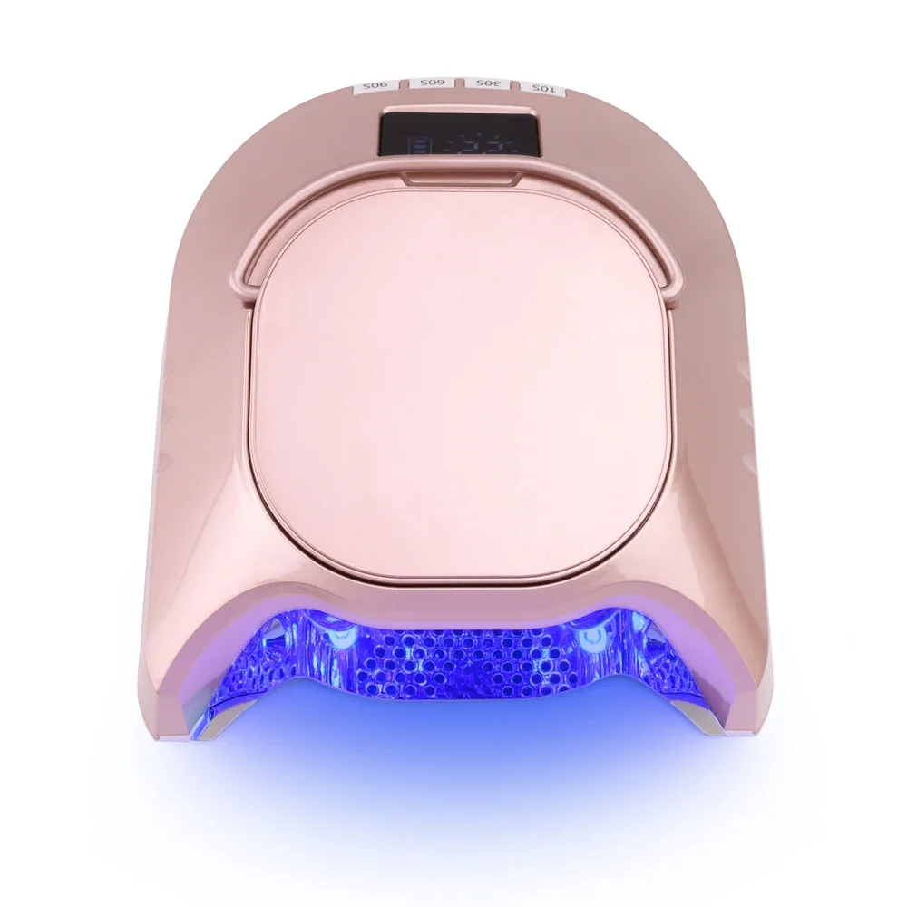 고급스러운 미러 마감 인테리어 듀얼 라이트 네일 램프 충전식 휴대용 86W LED UV 네일 램프 기계