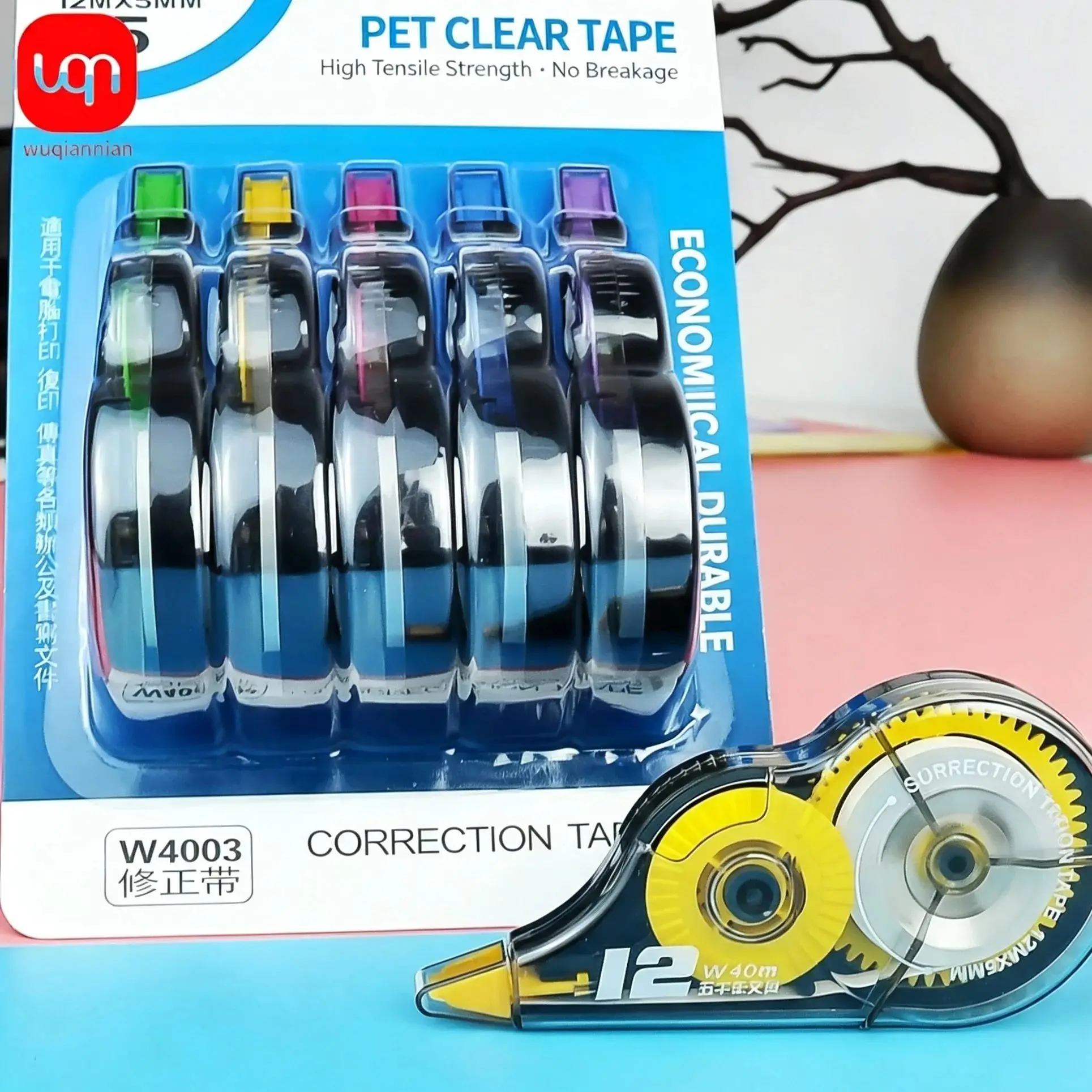 5PCS Practical Correction Tape Roll 60m Long White Sticker Material Kawaii Children's Gift Stationery School 1