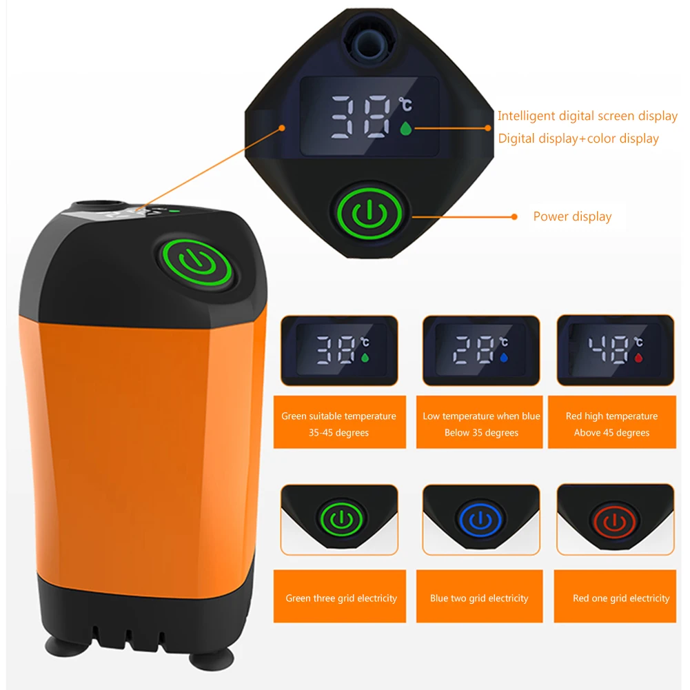 Outdoor Camping Shower IPX7 Waterproof with Digital Display Portable Electric Shower Pump for Hiking Travel Beach Pet Watering 3