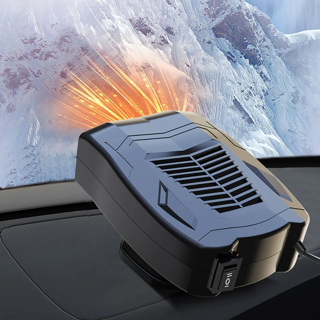 Chauffage électrique Portable 12V pour voiture, désembuage, dégivrage  rapide, ventilateur de pare-brise - AliExpress
