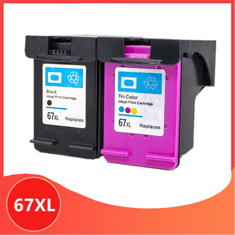 

67XL Ink Cartridge Replacement for hp67 For HP 67 XL Deskjet 2723 2752 1225 6020 6052 6055 6420 6452 4152 4140 4155 Printer