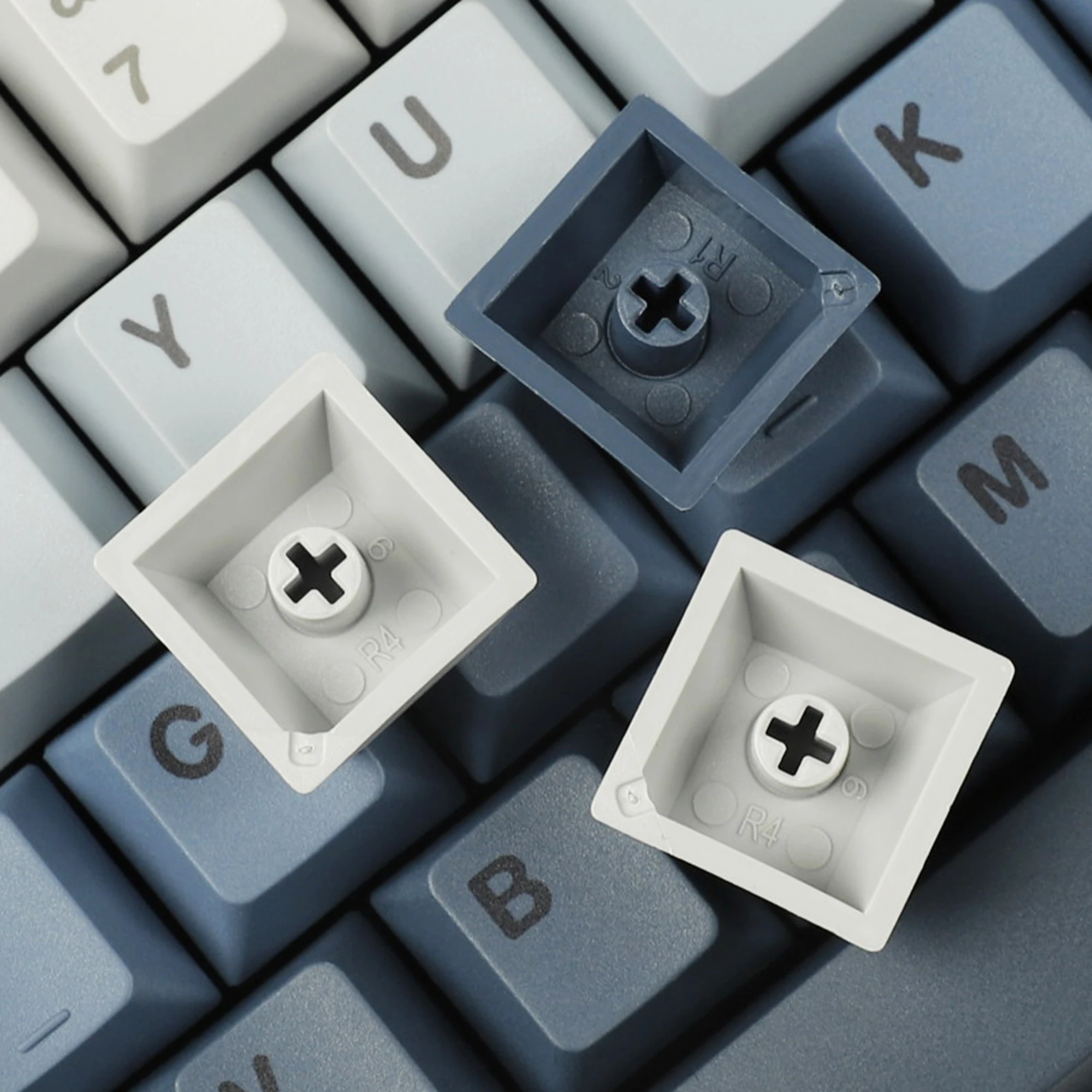 Keycaps de Gradiente Pbt para Teclado Mac Perfil Cereja Dye Sub Ansi Iso 104 Tkl Gk61 96 75 Gmmk Ncr80 mx Espessura de 17 mm - Imagem 2