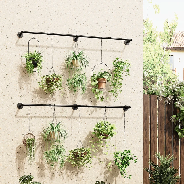 Black Metal Hanging Plant Holder 4