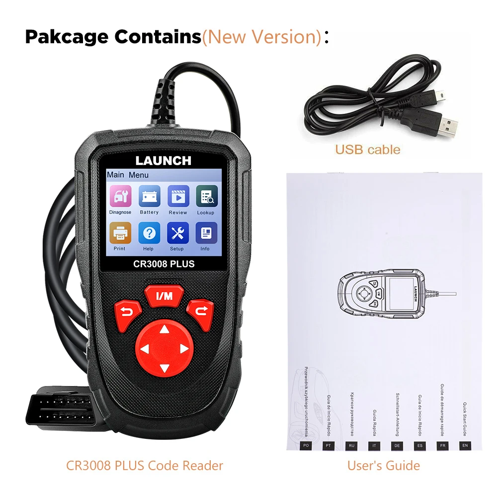 LAUNCH CR3008 PLUS OBD2 Scanner Engine Battery Diagnostic Tools Auto Code Reader Scan Lifetime Free Update Online — view 6