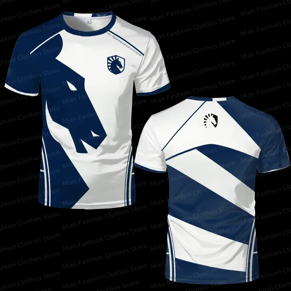 2024 New Team Liquid Esports Uniform T-shirt CSGO LOL DOTA2 Games Contest T Shirt Casual Breathable Sports Jersey Boys Tops Tees 4