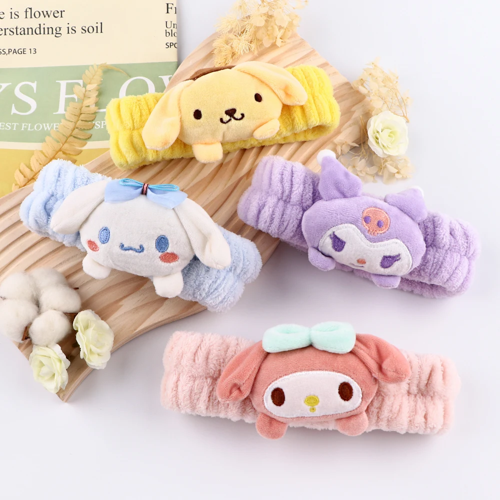 Sweet Cool Villain Character Peluche Doll Face Wash Makeup Hairband Kawaii Anime Girls Cute Antiscivolo Accessori Per Capelli Elastici