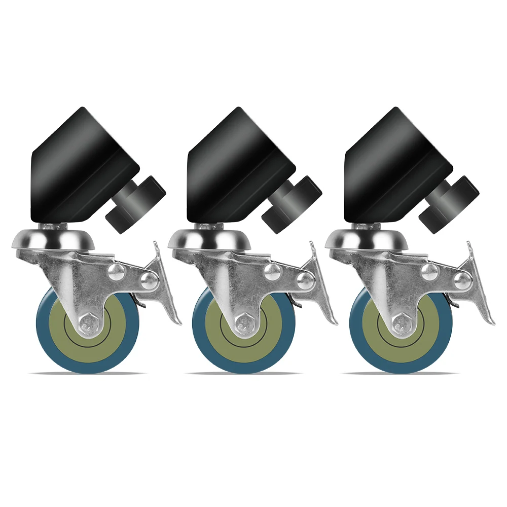 

3Pcs C-Stand Swivel Caster Wheel Set 22MM Diameter For Photography Heavy Duty Stainless Steel C-Stand Special Wheel Accessories