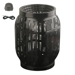 Enhanced Durable Large Round Fishing Cage with Escape - Proof Design (Black)