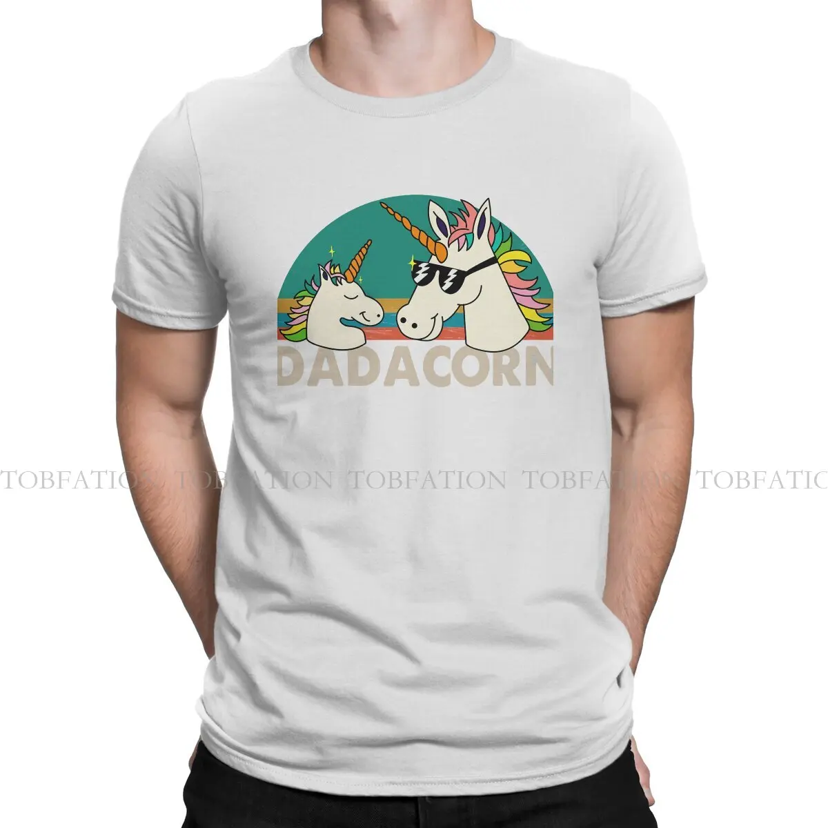 

Dadacorn Dad Vintage Essential Fashion TShirts Unicorn Cute Male Harajuku Pure Cotton Tops T Shirt O Neck