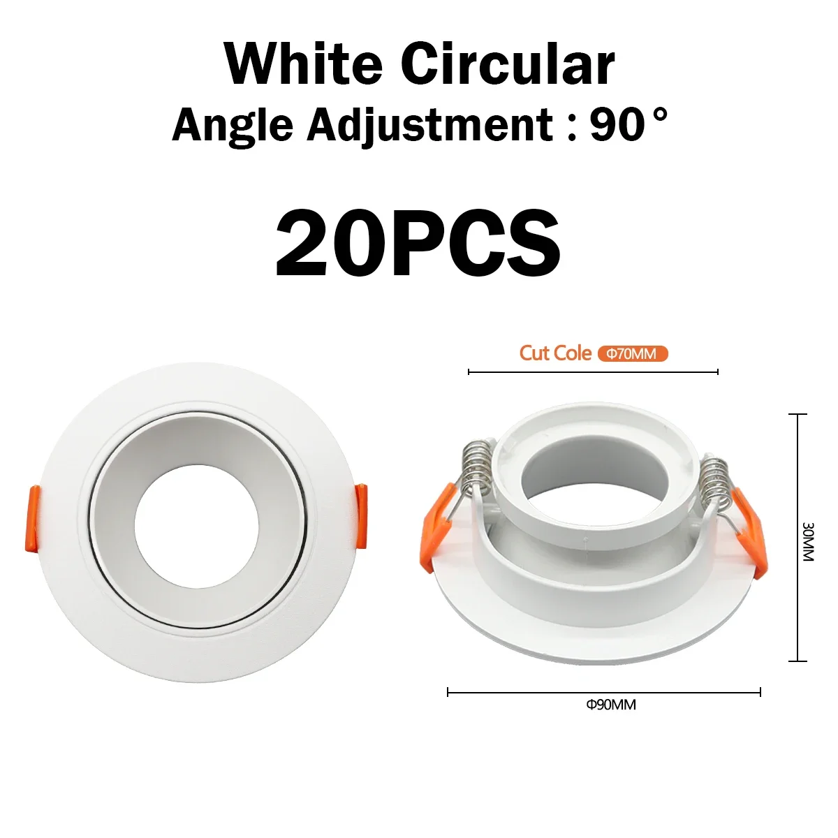 20pcs white circular
