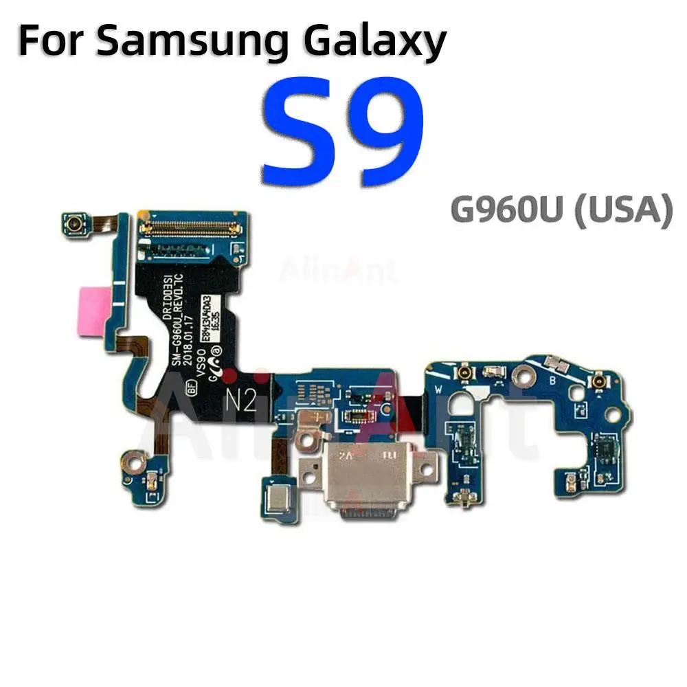 Aiinant USB 충전 도크 보드 포트 충전기 플렉스 케이블, 삼성 갤럭시 S8 S9 플러스 G950N G955N G960N G965N 용