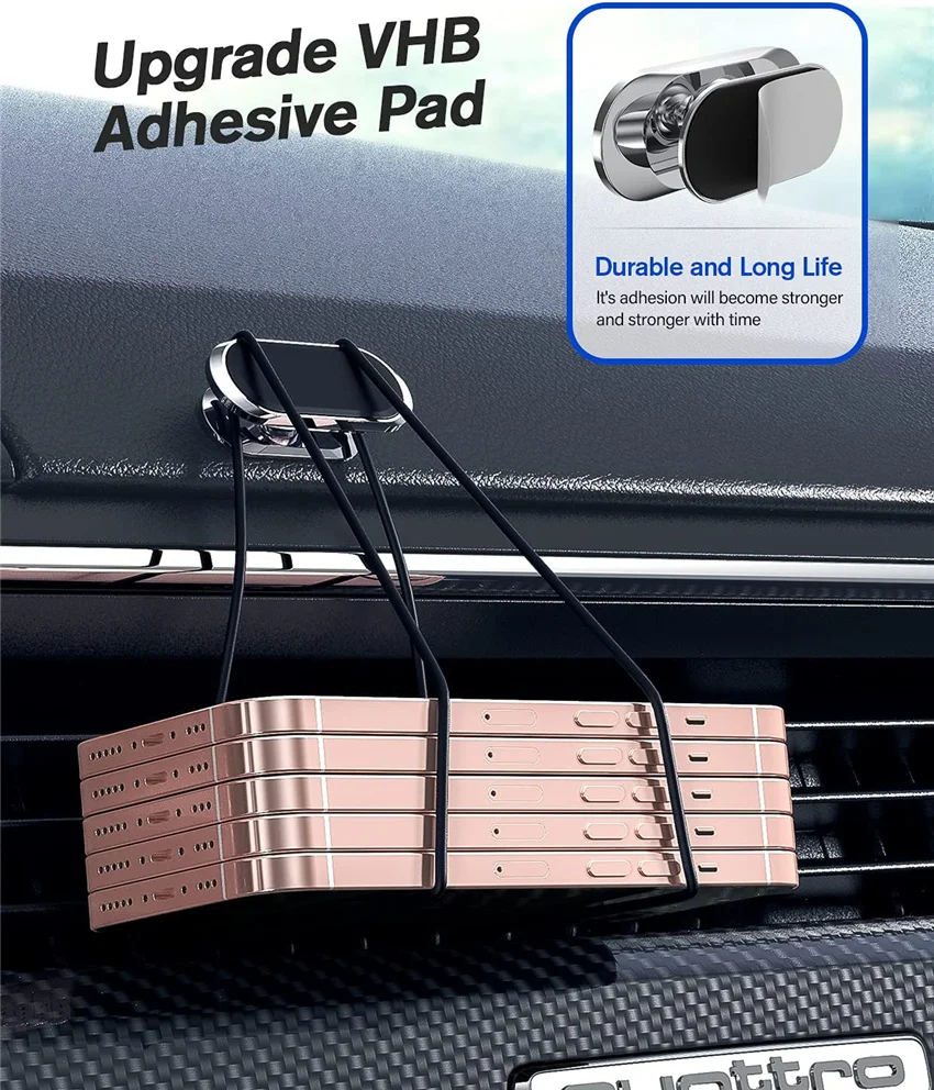 Metal Strong Magnetic Phone Holder 360 Rotating Car Phone Holder Stand Zinc Alloy Magnet Car in Support GPS Mount Phone Holder