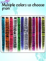 Perruque synthétique à une seule pièce pour femmes, extensions de cheveux longues et droites à clipser, couleur zèbre, extensions de cheveux en plumes, fausses extensions de cheveux 5