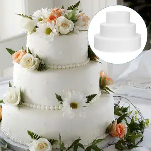 4 Pcs Turntable Cake Foam Cake Forms Wedding Decor Foam Cake Molds  Multitools Polystyrene Cake Dummy Disc Cake Embryo Model - AliExpress