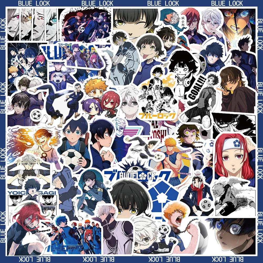 

Anime BLUE LOCK Isagi Yoichi Seishiro Nagi Cartoon Motorcycle Phone Adhesive Sticker Paper Packaging Xmas Gifts New