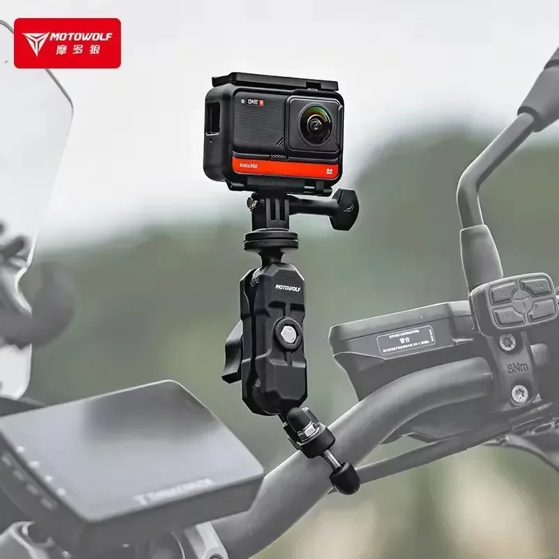 Support Guidon Vélo Caméra Action 360° - Fixation Moto Stable