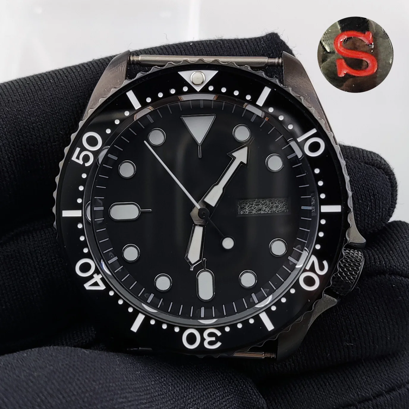 

NH35 чехол 41,5 мм nh36 мужские часы чехол s dial 007 чехол nh35 движение сапфировое стекло нержавеющая сталь аксессуары Запчасти