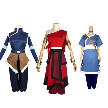 Hot Anime Avatar La leggenda di Korra Costume Cosplay Stagione 4 Avatar L'ultimo dominante dell'aria Korra Katara Costume cosplay di Halloween