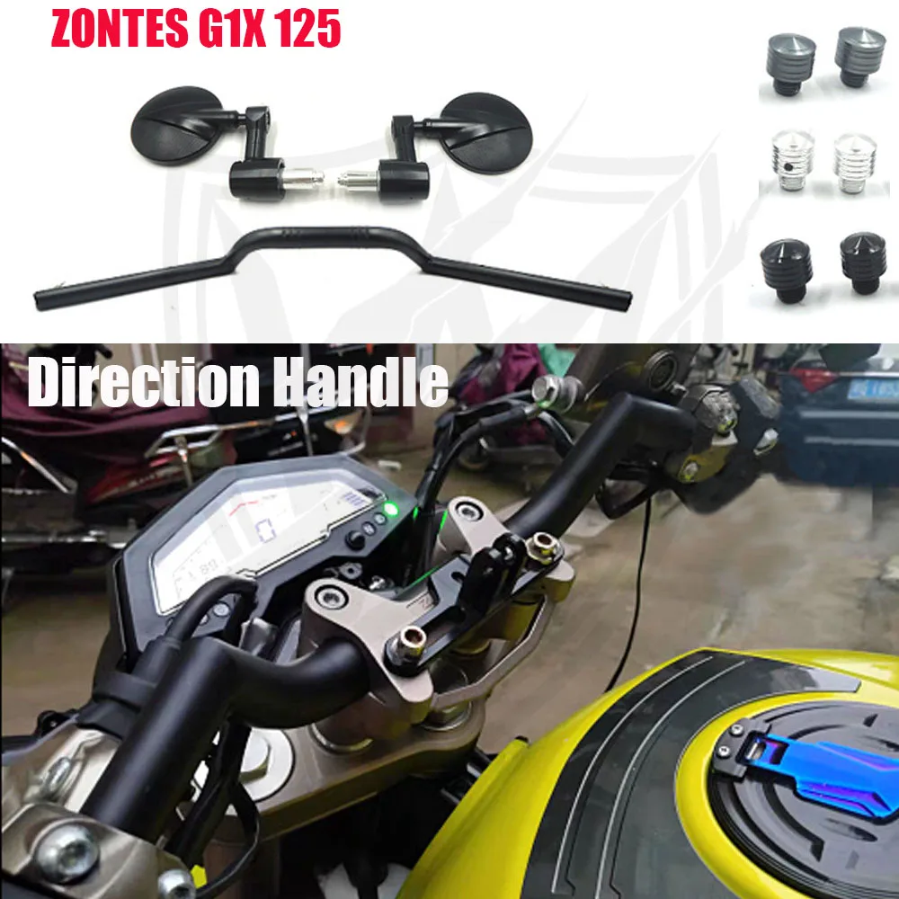 

Modified Handlebar Faucet Cross-Border Retro Locomotive Direction put M-type Sidebar Rearview Mirror FOR ZONTES G1X 125 125 G1