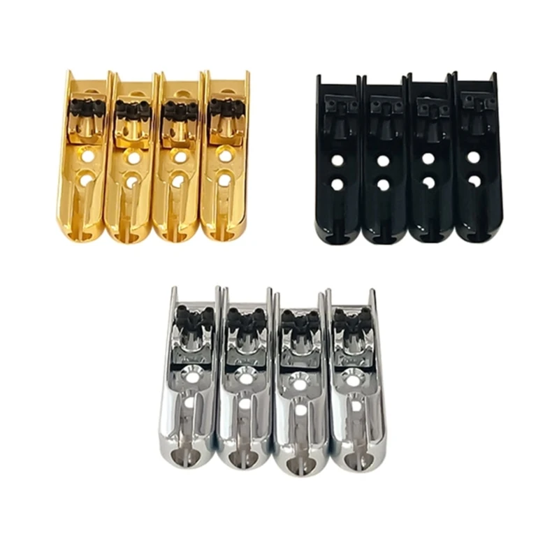 

4 PCS Split Design Bass Bridge Saddle Separate Electric Bass Guitar Bridge