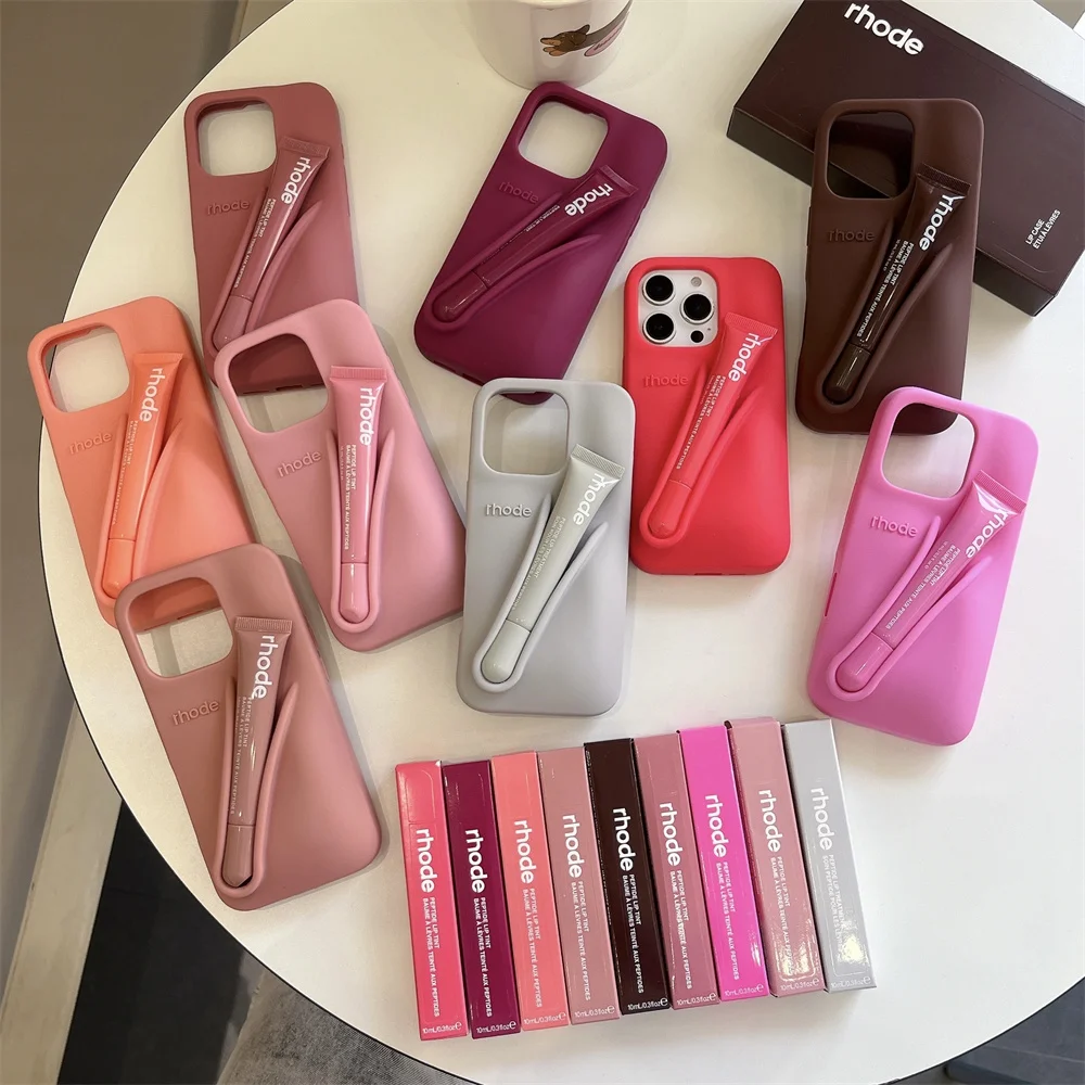 rhode iPhoneケース ティント付　iPhone16用 Amazon.com: Case for iPhone with Silicone Lip Balm Holder