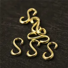 

1 piece Solid Brass Cast S Shape Hook Leather Craft Belt Bracelet Hardware Wallet Key Chain Fob Clip High Quality Accessories