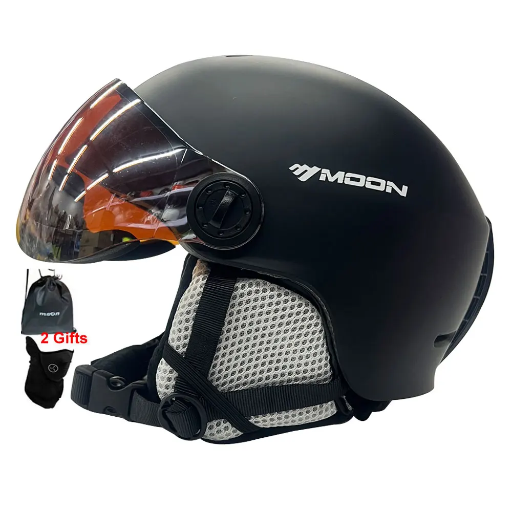 MOON スキーヘルメット一体成型 PC + EPS 高品質スキーヘルメット