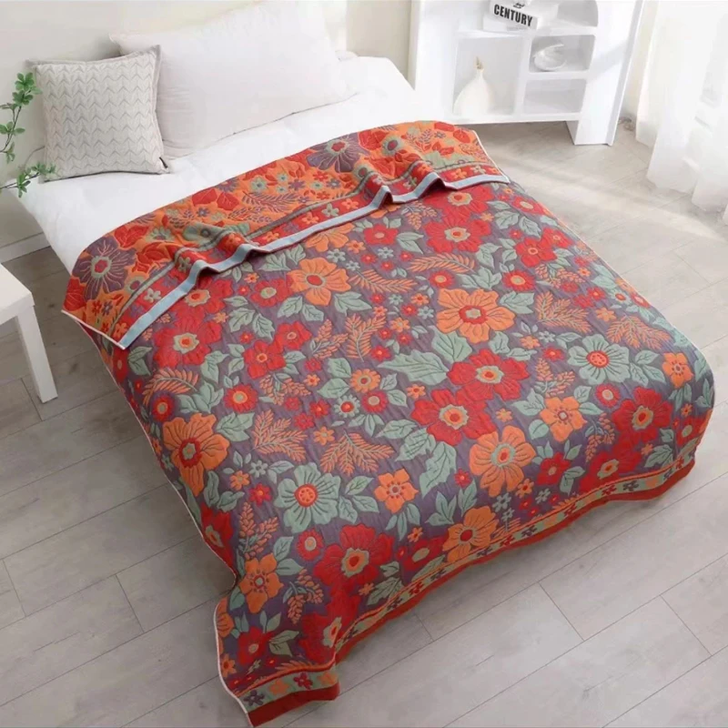Class A Six Layers Gauze Towel Quilt Sofa Cover Blanket Pure Cotton Blanket Bed Cover Dormitory Cotton Gauze Thicken