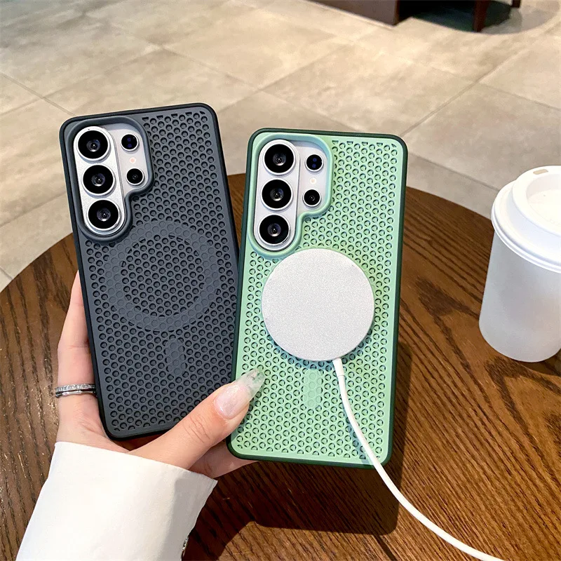 Luxury Magnetic Breathable Heat Dissipation Phone Case - Shockproof Protective Hard Cover