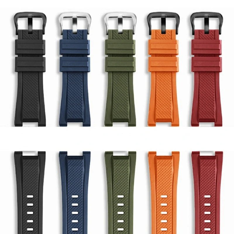 Cinturino Di Ricambio In Resina Per Casio G-Shock - Modelli GST-B100, GST-S300, GST-S110, GST-S100 - Gomma Impermeabile - 3