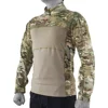Tactical Shirts Camo 1/4 Long Sleeve Breathable Tops Softair Quick Dry breathable Multicam Outdoor Shirt Military Men Clothing 1