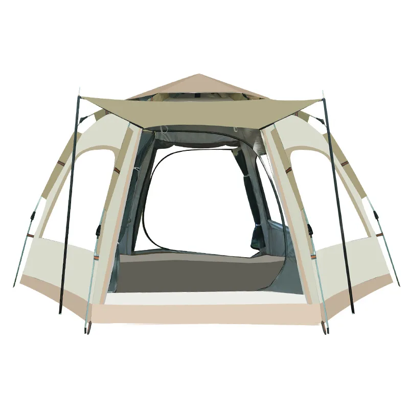 

3-4/5-8 People Outdoor Fully Automatic Folding Camping Yurt Automatic Easy Set Waterproof Family Tent Hiking Backpack