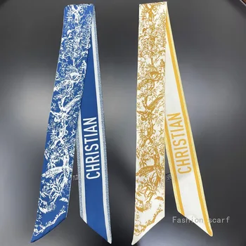 Tarocchi Nuove piante e fiori versatili Borsa per imbottiture da donna Nastro Streamer Piccola sciarpa Sciarpa di seta all'ingrosso 1