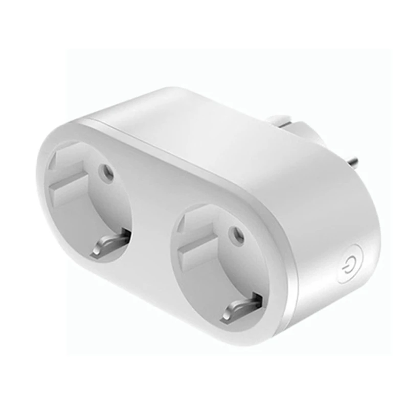 

Wifi Smart Dual Socket Switch Plug Dual Socket EU Adapter Tuya Smart Life Remote Control Monitoring Power Outlets Alexas