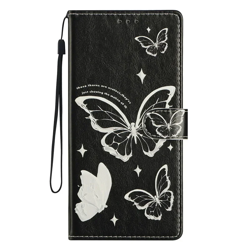 Colorful Vibrant Painted Flip Leather Wallet Phone Case with Card Slots