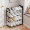 4 layer 56*47*19cm Household storage rack Simple shoe cabinet Shoe storage rack Cat galvanized tube shoe rack 5