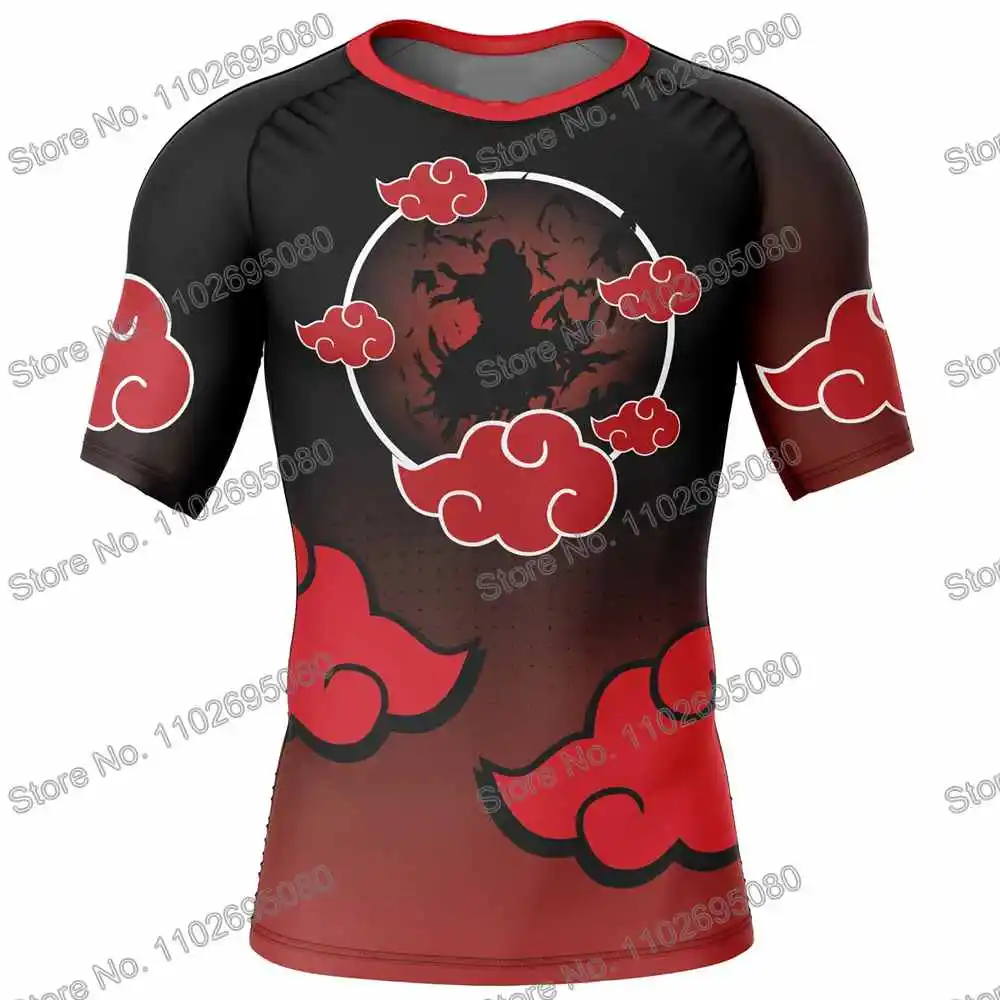 Popular Anime Surf Clothing BJJ MMA Men Cartoon Rash Guard Diving T-Shirt Tight Swimwear Summer Beach Floatsuit Women GYM Tops rash guard surfing swimsuit