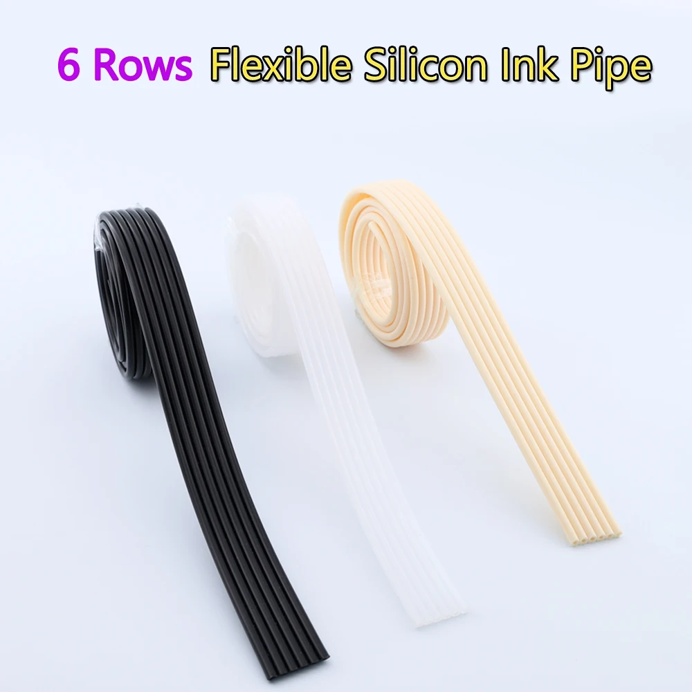 유연한 실리콘 잉크 튜브 내식성 6줄 잉크 호스 4*2mm 소프트 파이프 (I3200 XP600 DTF 승화 안료 UV 잉크용)