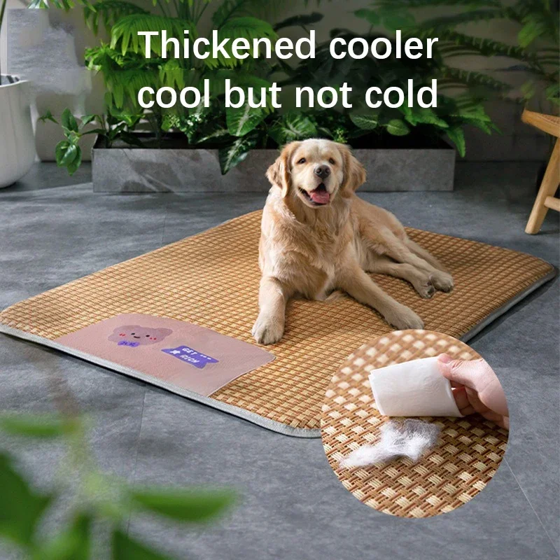 Pet Spring Summer Cool Mat Seasonal Mat Universal Type Dog Nest Cat Supplies Breathable Moisture-proof Cool But Not Cold