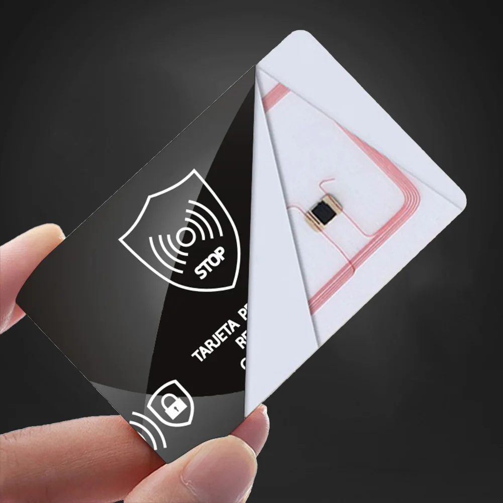 RFID 차단 카드 NFC 신호 차단 카드 휴대용 신용카드 보호기 여권 보호 케이스 초박형 NFC 리더/라이터