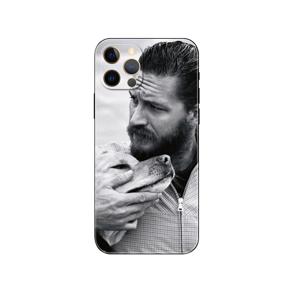 Black tpu case for iphone 5 5s se 2020 6 6s 7 8 plus x 10 XR XS 11 12 13 mini pro MAX back cover Tom hardy UK actor iphone pouch with strap Cases & Covers