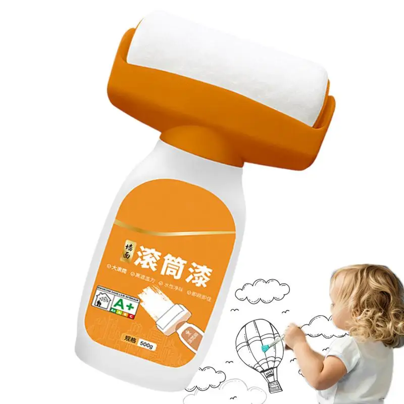 Wall Repair Roller 500g Water-Based Roller Brush Wall Repair Tool Portable Low Odor Brush Paint For Repairing The