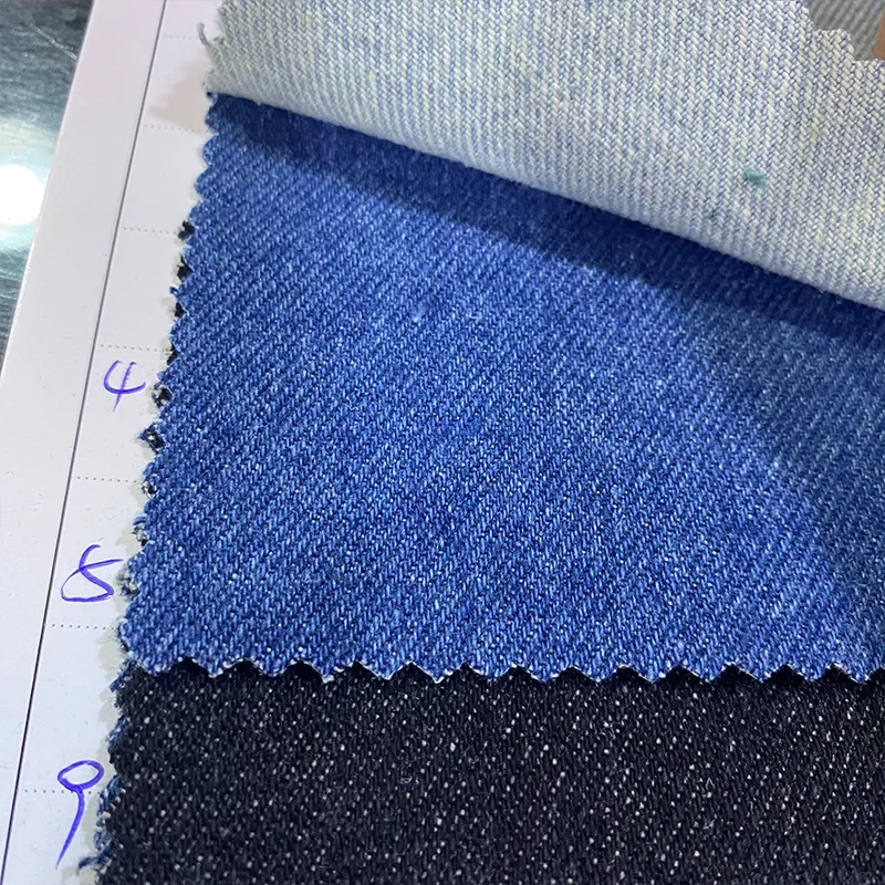 Thickened Washed Denim Fabric for Jacket Cap Bag Workwear All Cotton Jeans Material Chinese Manufacturer Origin