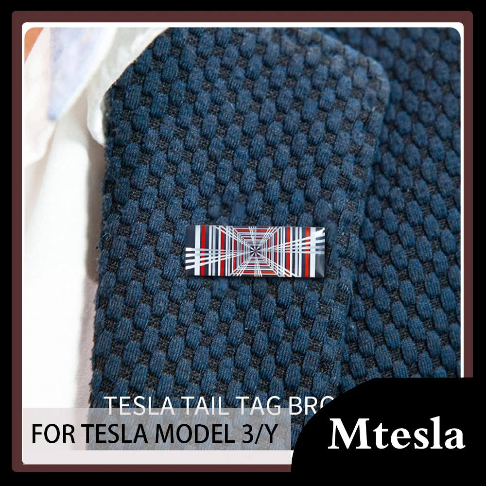 

Клетчатый бейдж Tesla Mini для модели Y, модель 3