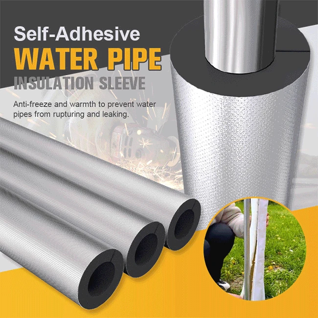 Open-style Self-adhesive Foam Pipe Insulation For Water Pipe Air-conditioning Aluminum Foil Insulation Sleeve Inner Dia 27mm pipe insulation sleeve